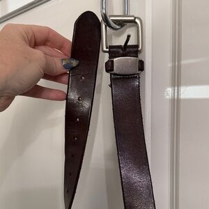 Vintage County Seat Classic Dark Brown Leather Women's Belt S